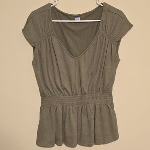 Olive Green Women's Top
